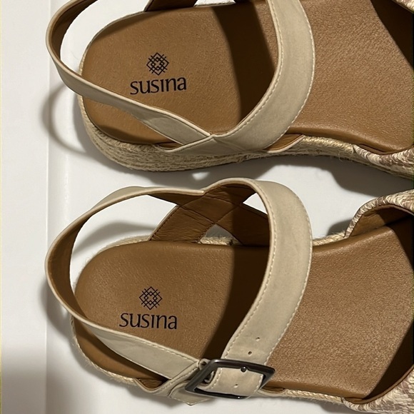 Susina Marli Strappy Espadrille Flatform Sandal Snakeskin Print Women's Size 10 - Picture 6 of 14